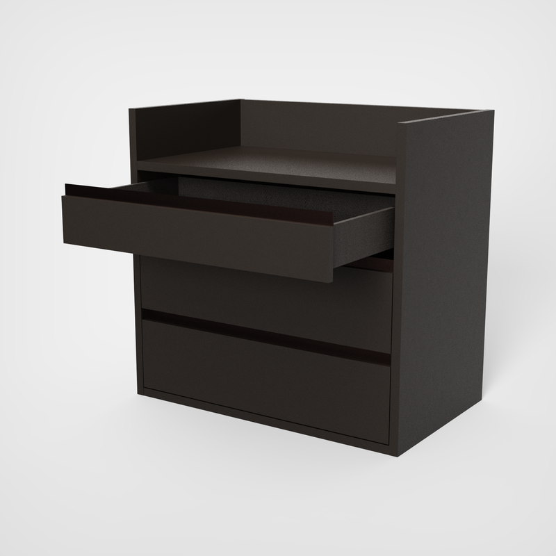 KeyShot-render: nachtkast I702 met open lade